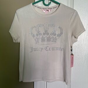 NWT Juicy Couture Women’s Sleepwear Velour Style Short Sleeve Top.